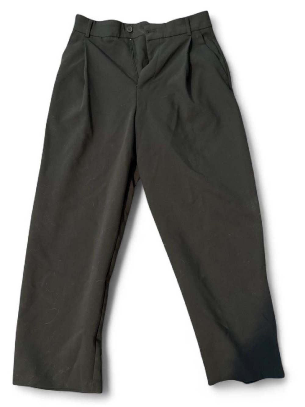 Zara Pleated Olive Green Wide Leg Pants